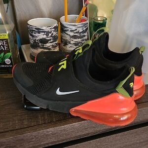 Nike Kids Black and Orange Shoes